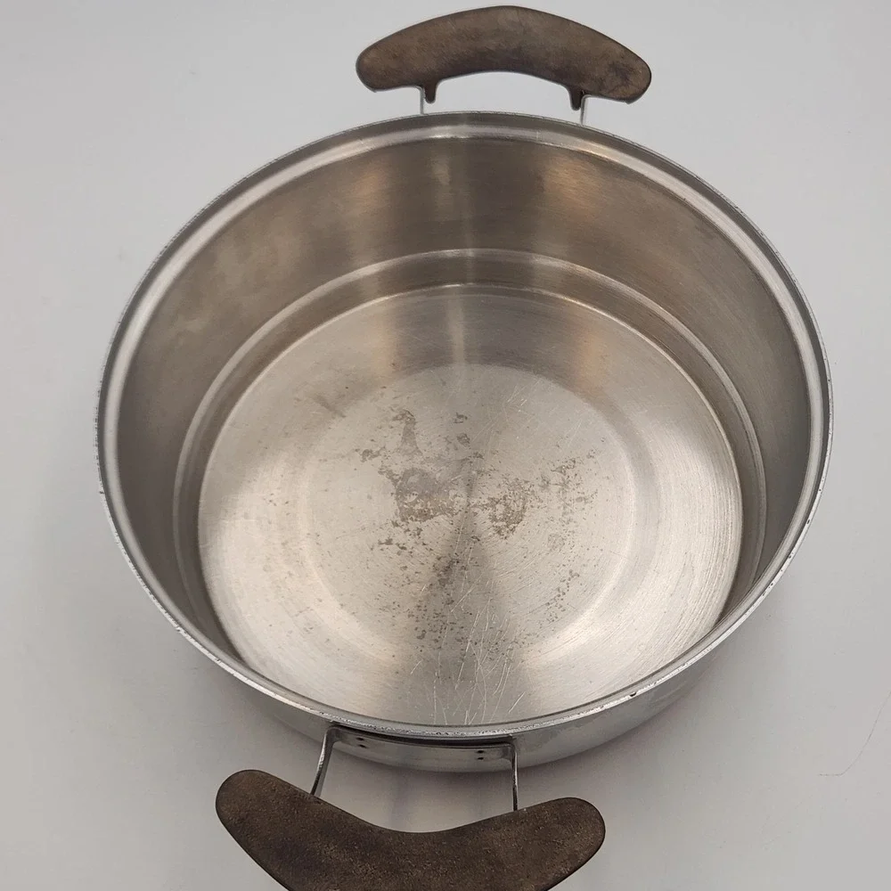 Vintage Presto Pride Stainless Steel Saucepan Copper Bottom A-9 9 Inch